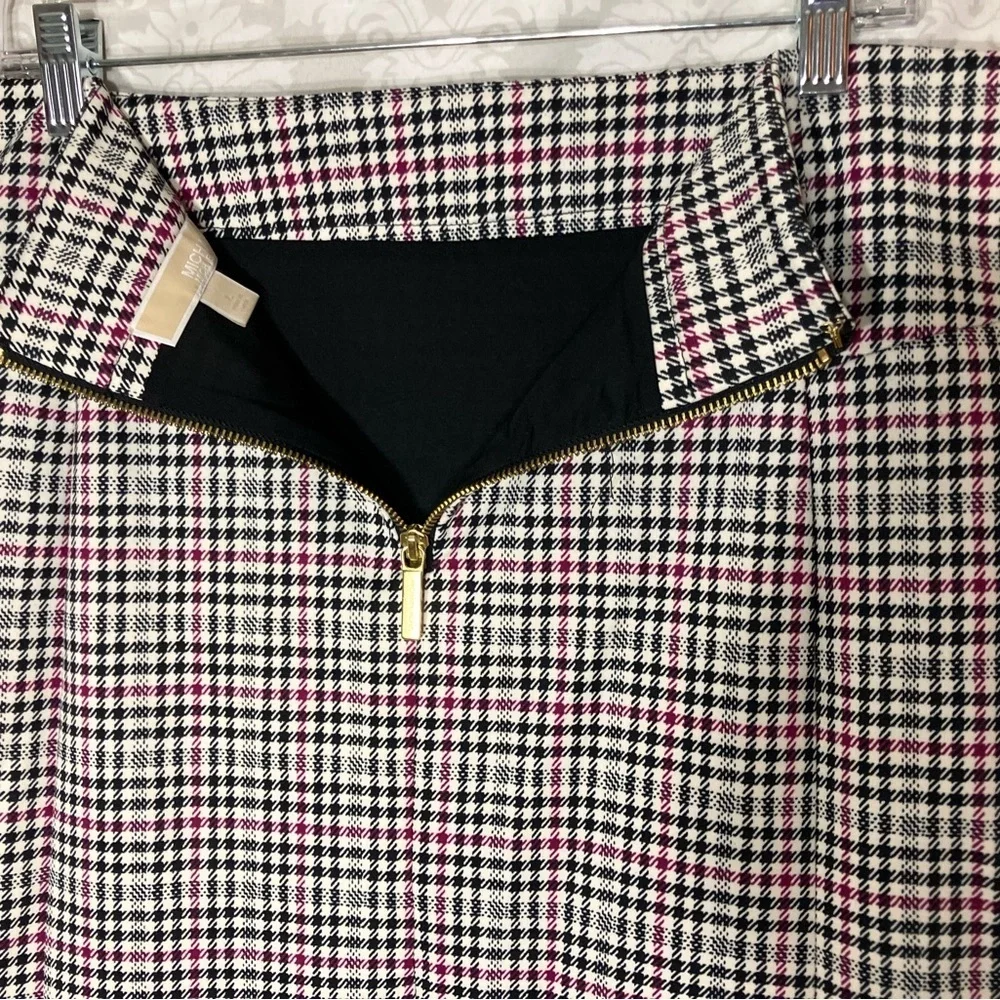 Micheal Kors stretch Houndstooth skirt L
